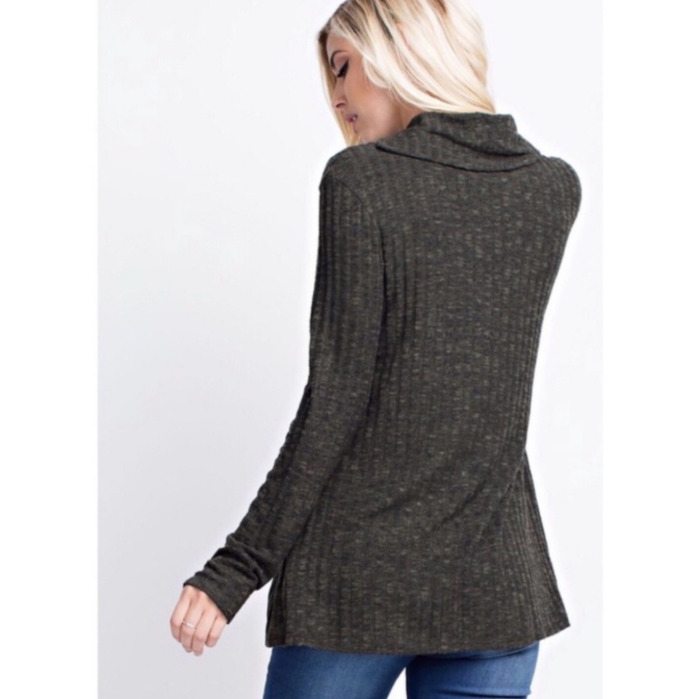 Asymmetrical Turtle Neck Sweater - Picture 5 of 6